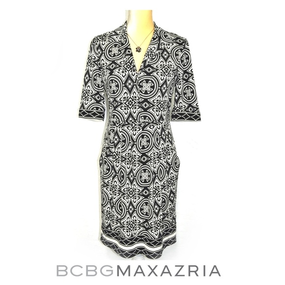 BCBGMaxAzria Dresses & Skirts - BCBGMaxAzria Women Dress Black White Sz S